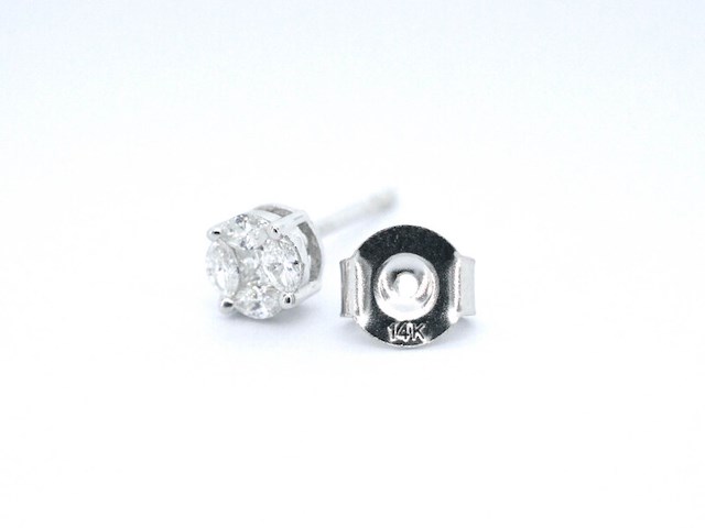 Witgouden oorbellen met diamant - afbeelding 11 van  11