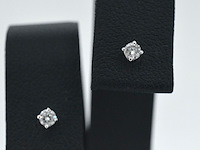 Witgouden oorbellen met diamant - afbeelding 1 van  3