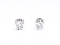 Witgouden oorbellen met diamant - afbeelding 6 van  9