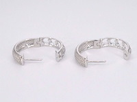 Witgouden oorbellen met diamant - afbeelding 7 van  10
