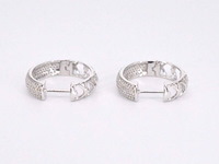 Witgouden oorbellen met diamant - afbeelding 8 van  10