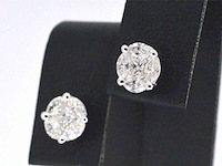 Witgouden oorbellen met diamant - afbeelding 3 van  9
