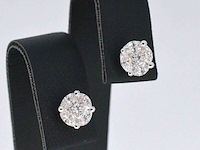 Witgouden oorbellen met diamant - afbeelding 4 van  9