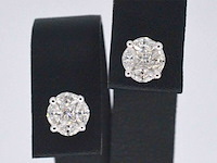 Witgouden oorbellen met diamant - afbeelding 1 van  8