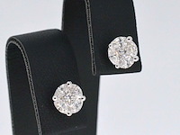 Witgouden oorbellen met diamant - afbeelding 4 van  8