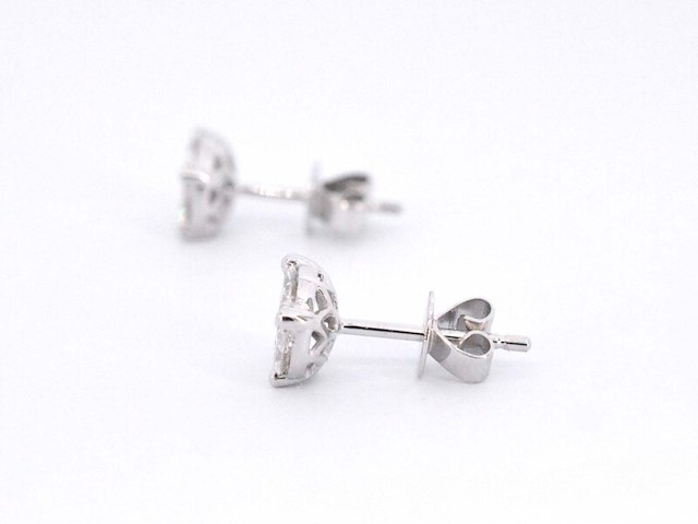 Witgouden oorbellen met diamant - afbeelding 5 van  8