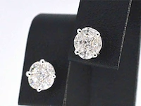 Witgouden oorbellen met diamant - afbeelding 4 van  10