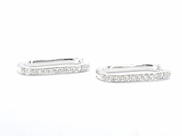 Witgouden oorbellen met diamant - afbeelding 2 van  7