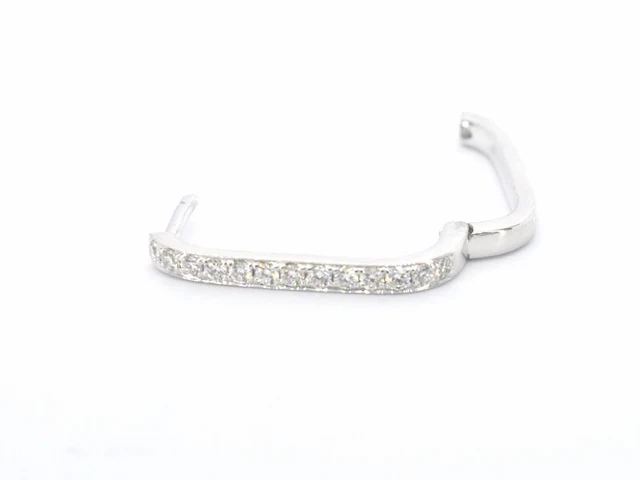Witgouden oorbellen met diamant - afbeelding 4 van  7