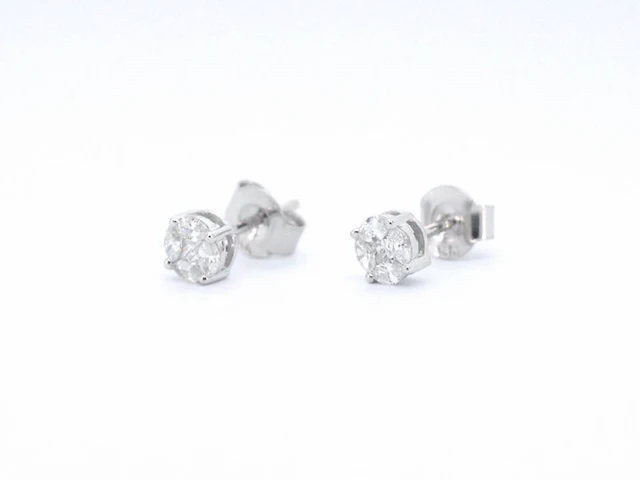 Witgouden oorbellen met diamant - afbeelding 10 van  11