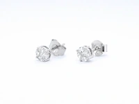 Witgouden oorbellen met diamant - afbeelding 10 van  11