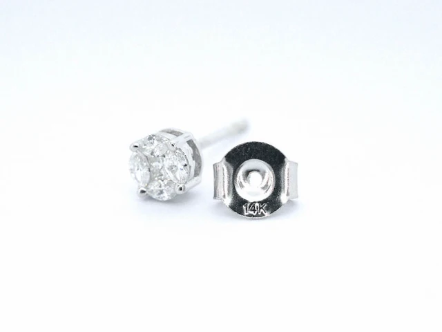 Witgouden oorbellen met diamant - afbeelding 11 van  11