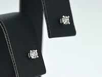 Witgouden oorbellen met diamant - afbeelding 4 van  9