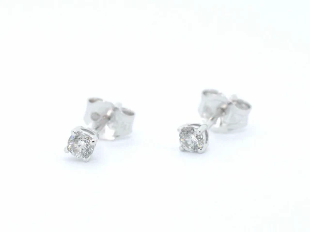Witgouden oorbellen met diamant - afbeelding 6 van  9