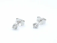 Witgouden oorbellen met diamant - afbeelding 6 van  9