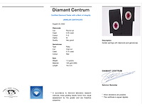Witgouden oorbellen met diamanten en robijn - afbeelding 4 van  10