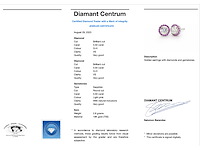 Witgouden oorbellen met diamanten en roze saffieren - afbeelding 3 van  6