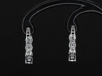 Witgouden oorbellen met diamanten - afbeelding 6 van  7