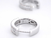 Witgouden oorbellen met diamanten - afbeelding 11 van  11