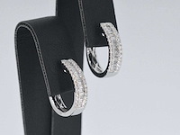 Witgouden oorbellen met diamanten - afbeelding 9 van  11