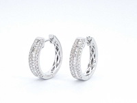 Witgouden oorbellen met diamanten - afbeelding 6 van  11