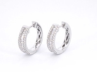 Witgouden oorbellen met diamanten - afbeelding 7 van  11