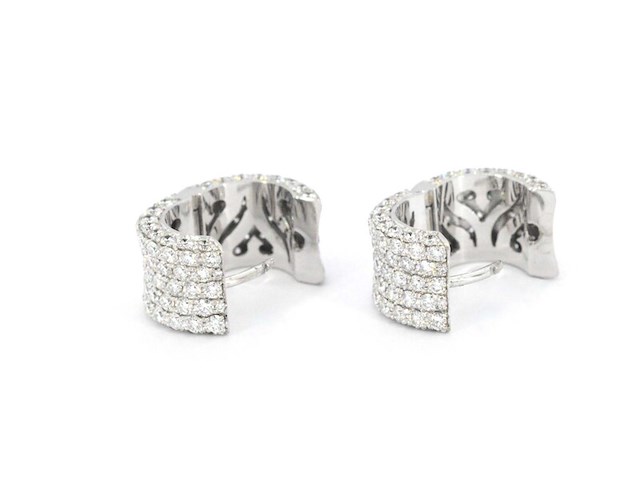 Witgouden oorbellen met diamanten - afbeelding 13 van  13