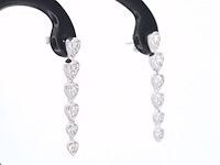 Witgouden oorbellen met diamanten - afbeelding 5 van  10