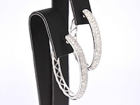 Witgouden oorbellen met diamanten - afbeelding 6 van  10