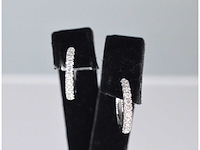 Witgouden oorbellen met diamanten - afbeelding 3 van  7