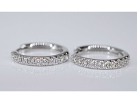 Witgouden oorbellen met diamanten - afbeelding 4 van  7