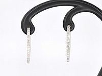 Witgouden oorbellen met diamanten - afbeelding 3 van  7