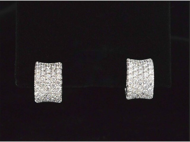 Witgouden oorbellen met diamanten - afbeelding 7 van  11