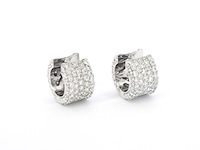 Witgouden oorbellen met diamanten - afbeelding 9 van  11