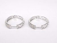 Witgouden oorbellen met diamanten - afbeelding 7 van  10