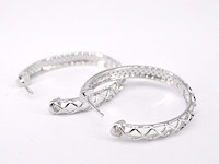 Witgouden oorbellen met diamanten - afbeelding 8 van  10