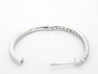 Witgouden oorbellen met diamanten - afbeelding 7 van  9