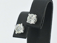 Witgouden oorbellen met echte briljanten van 2.00 carat - afbeelding 4 van  9