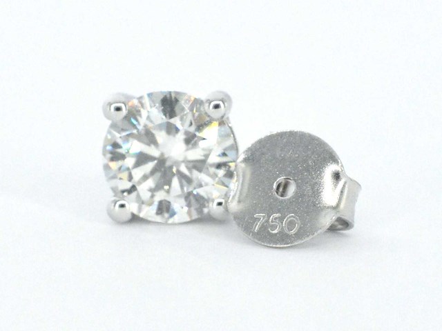 Witgouden oorbellen met echte briljanten van 2.00 carat - afbeelding 9 van  9