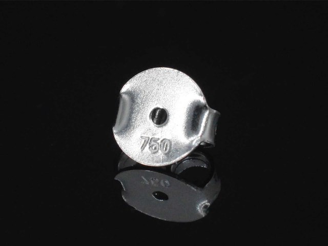 Witgouden oorbellen met groene diamanten 0.50 carat - afbeelding 9 van  9