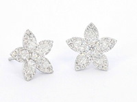 Witgouden oorbellen met grote diamanten 1.64 carat