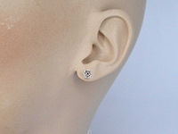 Witgouden oorbellen met morganiet - afbeelding 2 van  9