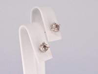 Witgouden oorbellen met morganiet - afbeelding 5 van  9