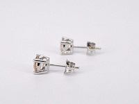 Witgouden oorbellen met morganiet - afbeelding 7 van  9