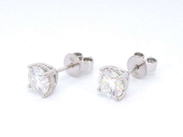 Witgouden oorbellen met natuurlijke diamanten 1.51 carat (gia gecertificeerd) - afbeelding 8 van  12