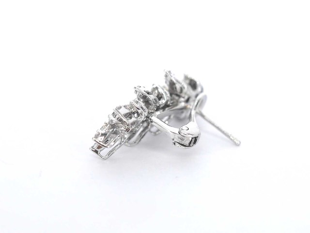 Witgouden oorbellen met natuurlijke diamanten 1.60 carat - afbeelding 8 van  9
