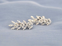 Witgouden oorbellen met natuurlijke diamanten 1.60 carat - afbeelding 3 van  8