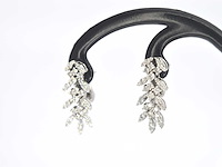 Witgouden oorbellen met natuurlijke diamanten 1.60 carat - afbeelding 4 van  8