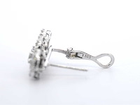 Witgouden oorbellen met natuurlijke diamanten 1.60 carat - afbeelding 5 van  8