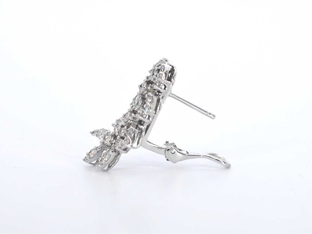 Witgouden oorbellen met natuurlijke diamanten 1.60 carat - afbeelding 6 van  8